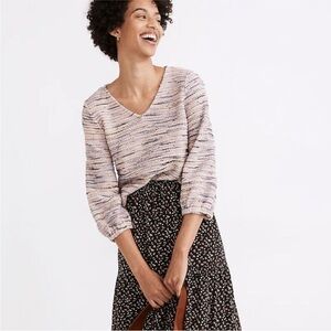 Madewell jacquard rainbow Top L